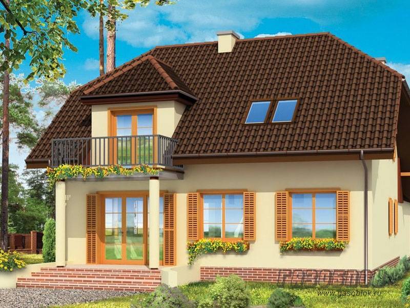 Проект дома из газобетона с мансардой ГД-185м готовый – площадь 185/104 м2, фото 2