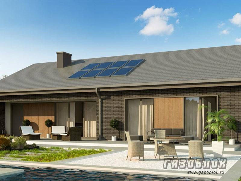 Проект дома из газобетона с камином ГД-170м готовый – площадь 170/93 м2, фото 1