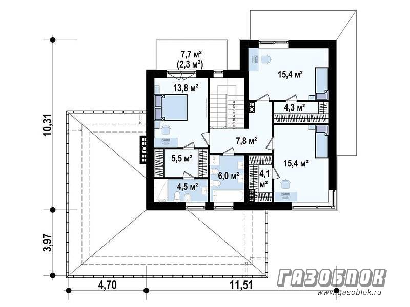 Проект дома из газобетона с подвалом ГД-306м готовый – площадь 306/180 м2, фото 5