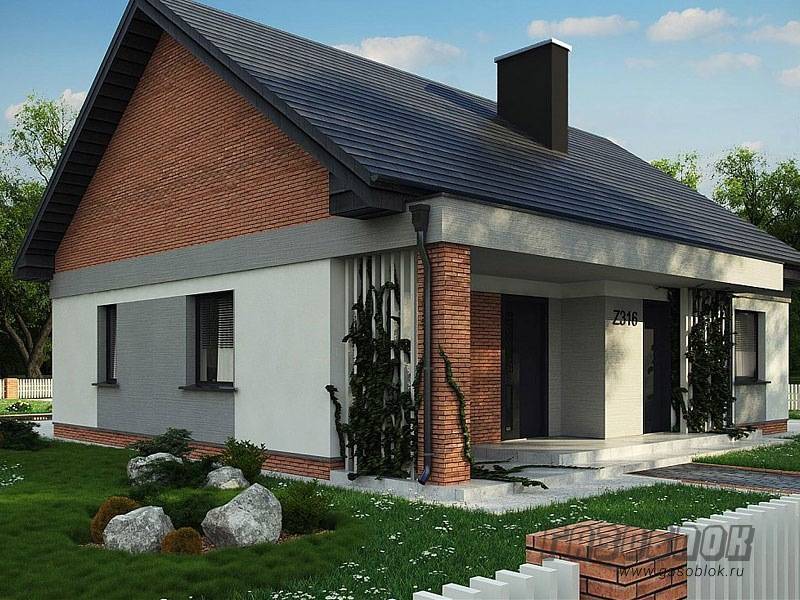 Проект дома из газобетона с террасой ГД-97м готовый – площадь 97/73 м2, фото 4