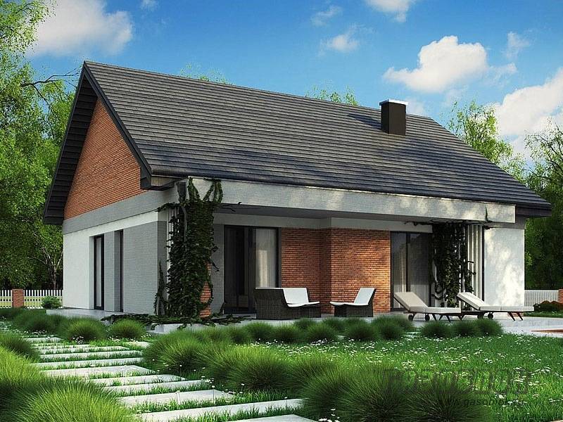 Проект дома из газобетона с террасой ГД-97м готовый – площадь 97/73 м2, фото 2