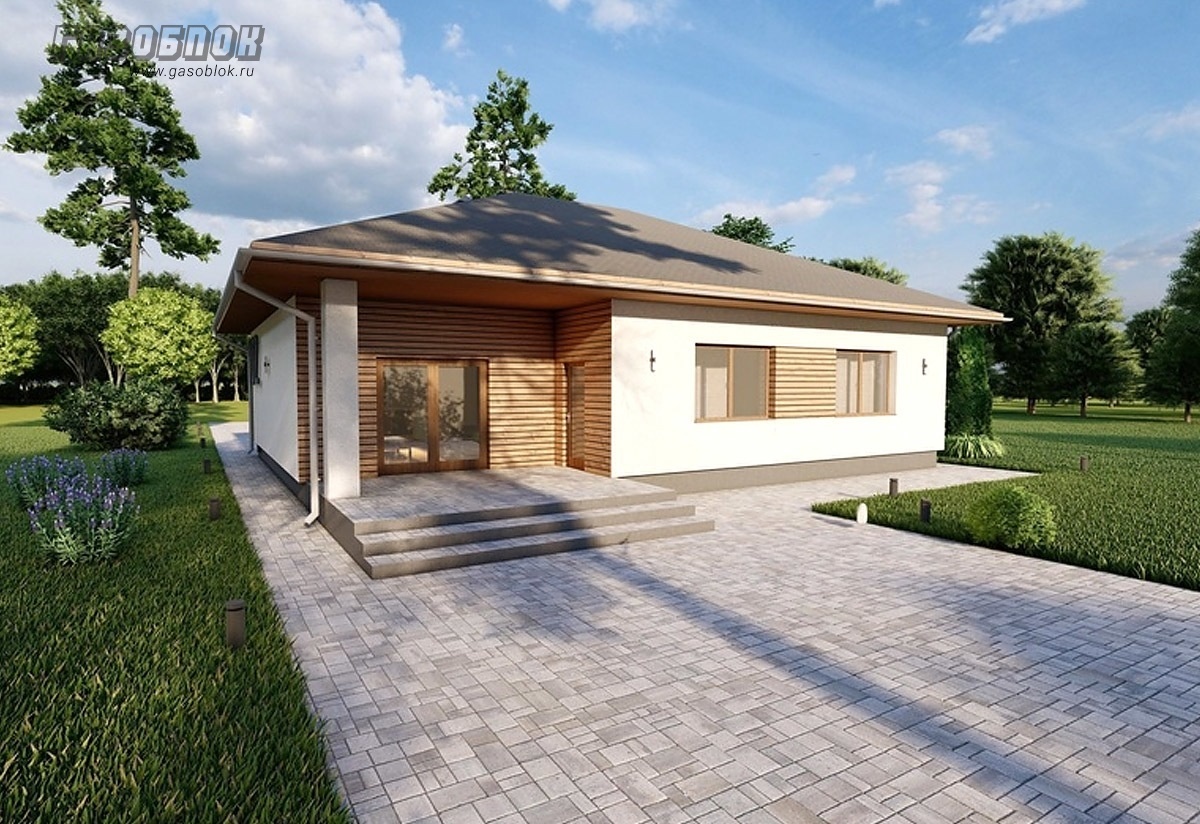 Готовый проект дома из газобетона ГД-103 купить – площадь 103,28 м2, фото 3