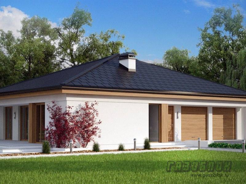 Проект одноэтажного дома из газобетона ГД-180м готовый – площадь 180/96 м2, фото 1
