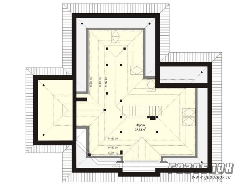 Проект дома из газобетона с гаражом ГД-231м готовый – площадь 231/120 м2, фото 4