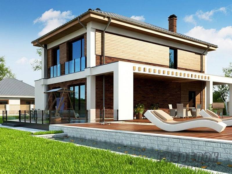 Проект двухэтажного дома из газобетона ГД-139м готовый – площадь 139/90 м2, фото 3