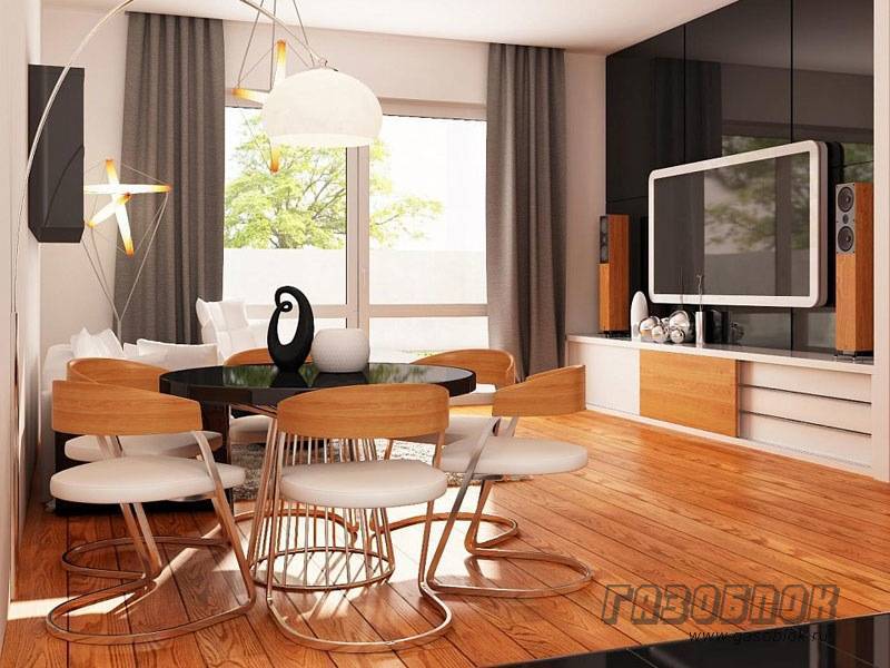 Проект дома из газобетона с камином ГД-84м готовый – площадь 84/66 м2, фото 4