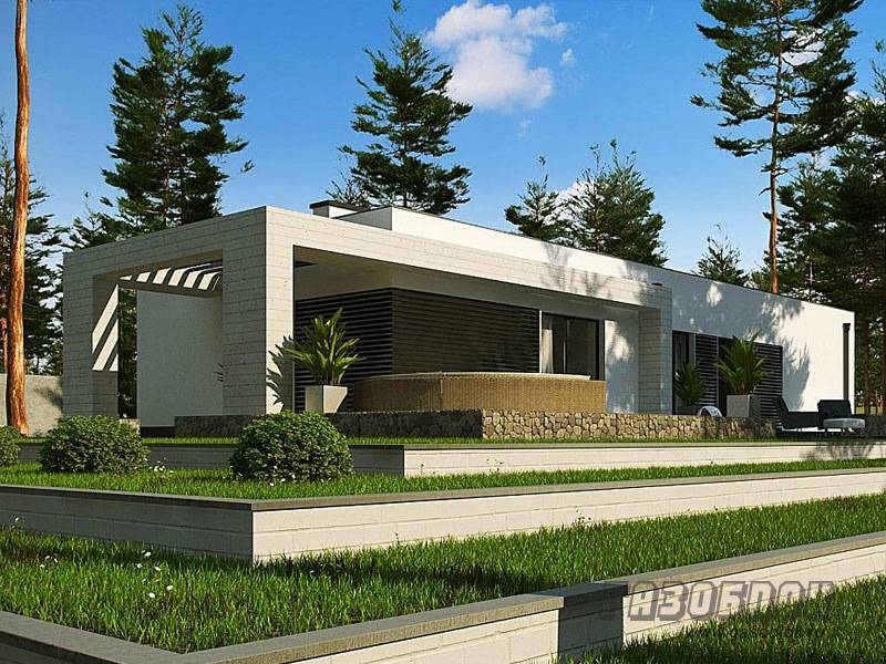 Одноэтажный проект дома из газобетона ГД-128м готовый – площадь 128/70 м2, фото 3