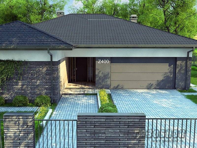 Одноэтажный проект дома из газобетона ГД-186м готовый – площадь 186/87 м2, фото 2