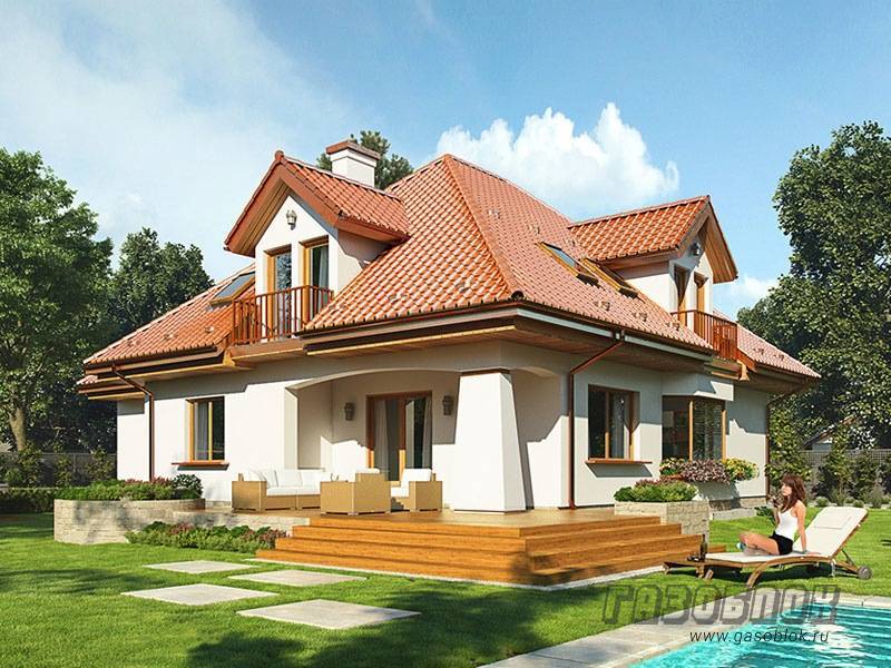Проект мансардного дома из газобетона ГД-309м готовый – площадь 309/176 м2, фото 2
