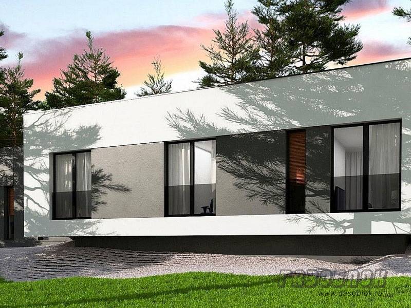 Проект дома из газобетона с плоской крышей ГД-217 готовый – площадь 217/108 м2, фото 3
