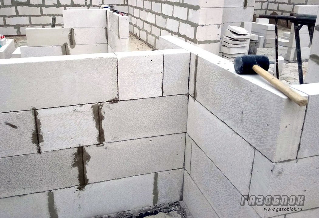 Схема и технология кладки стен из газобетона фото к статье