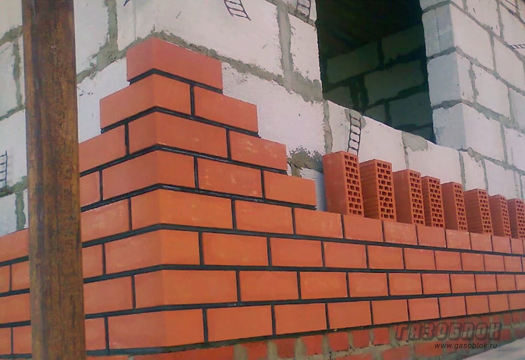 Варианты связи стен из кирпича и газобетона фото к статье