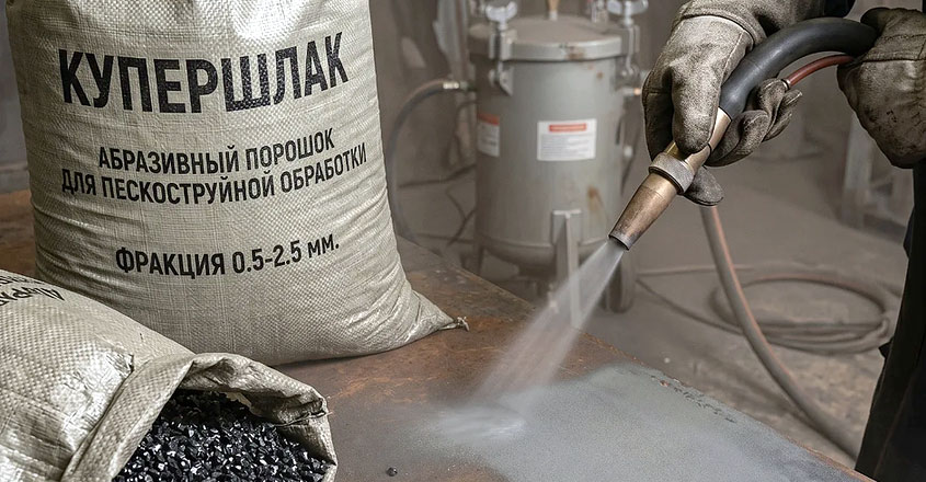 Абразивы для пескоструйной обработки никельшлак и купершлак