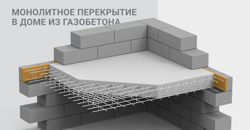 Монолитная плита перекрытия на газобетон