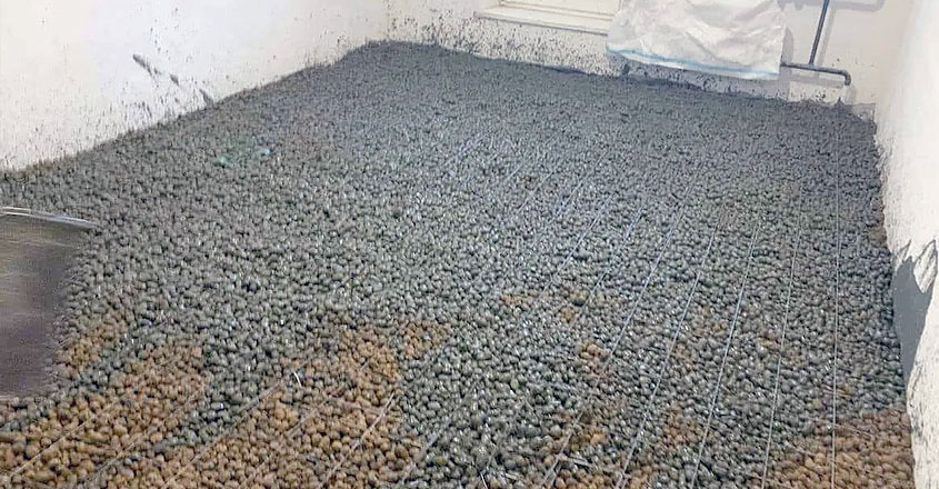 Сухой способ заливки керамзитобетона для стяжки пола