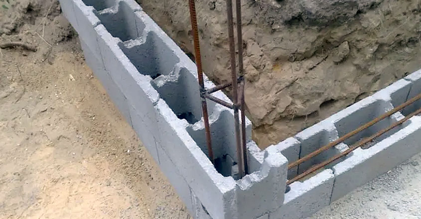 Опалубка для дома из пустотелых блоков точных габаритов