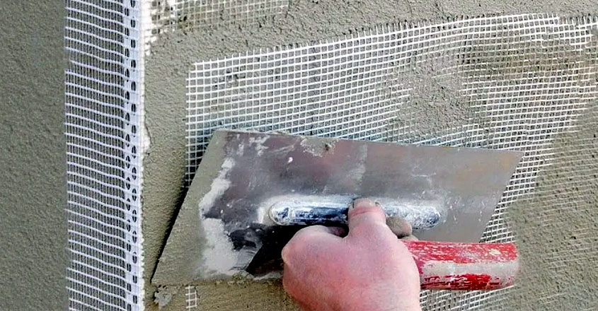Закрепление сетки для оштукатуривания стен по пенопласту